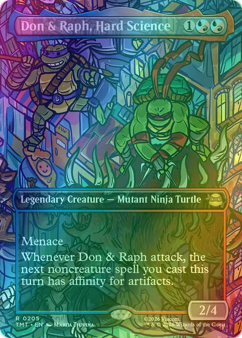 TMT #0205 -  Don & Raph, Hard Science  Borderless